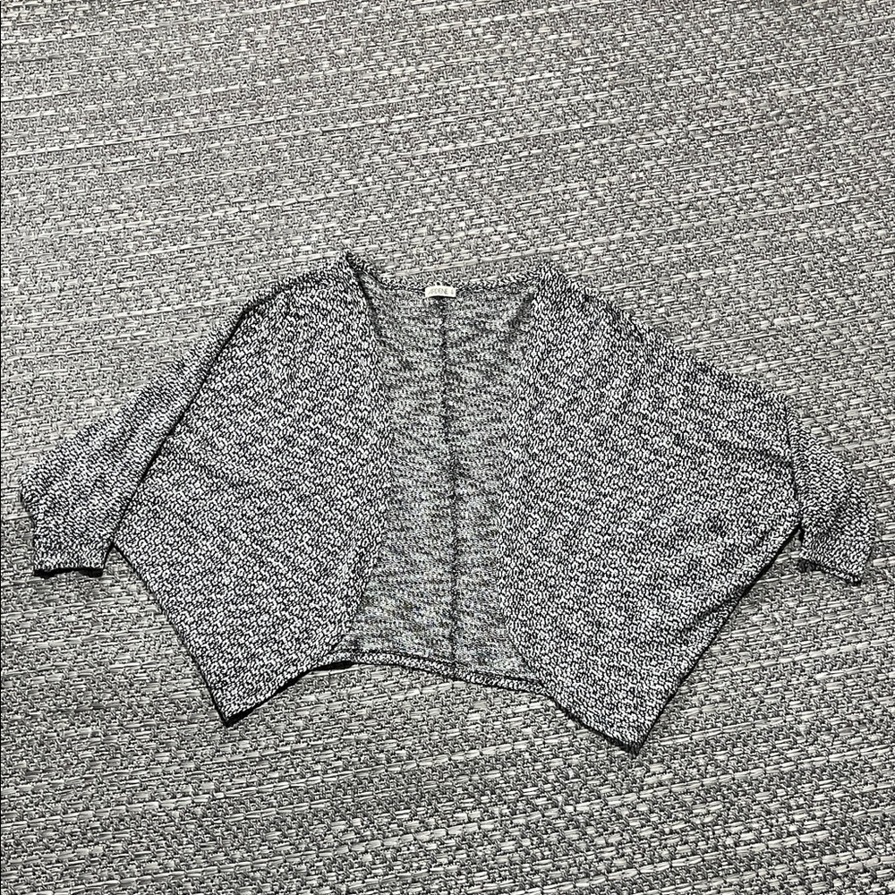Ardene | Black and White Knit Cardigan With Batwings